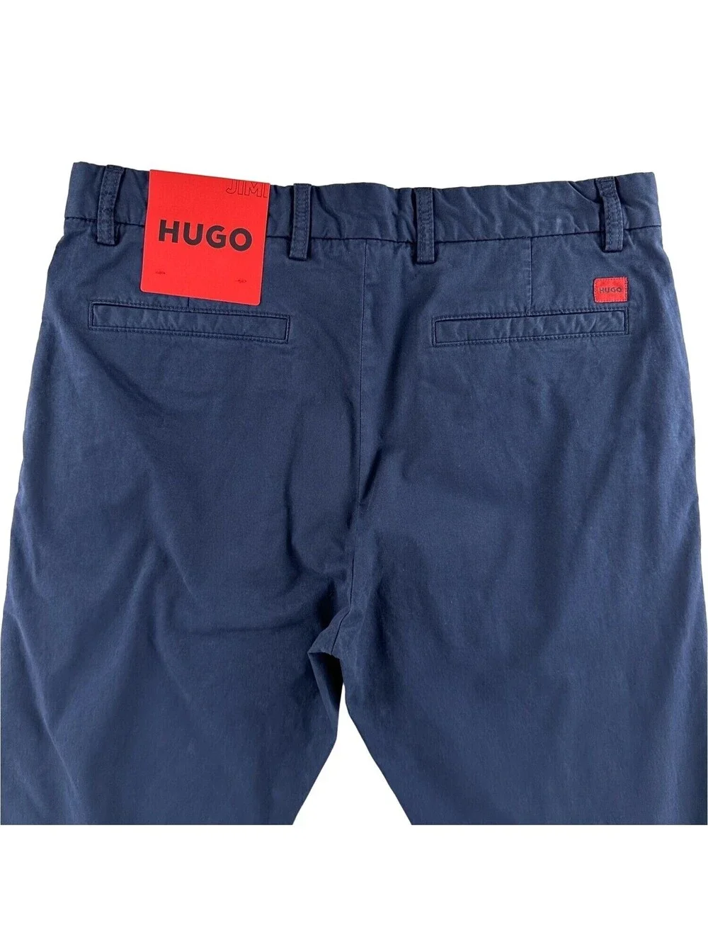 NEW Hugo Boss Jimi Navy Blue Stretch Chino Pants Regular Fit 32 x 32